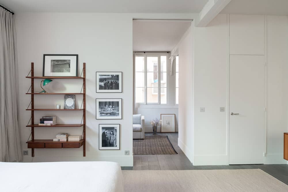 Vue chambre après aménagement Duplex Paris par l'agence Lacoste & Thieulin.