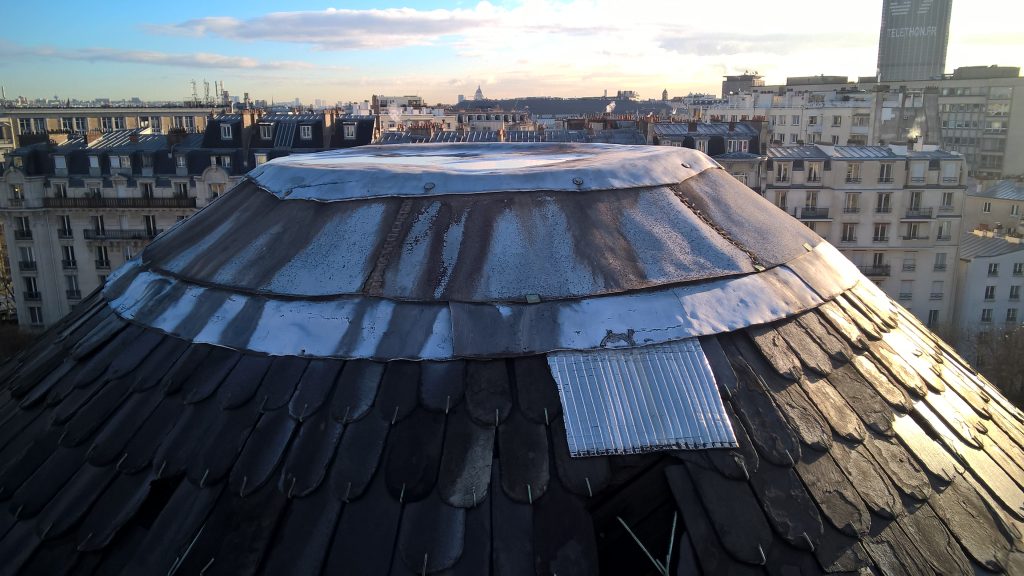 Dôme, Toit immeuble avant réfection toiture par l'agence Lacoste & Thieulin